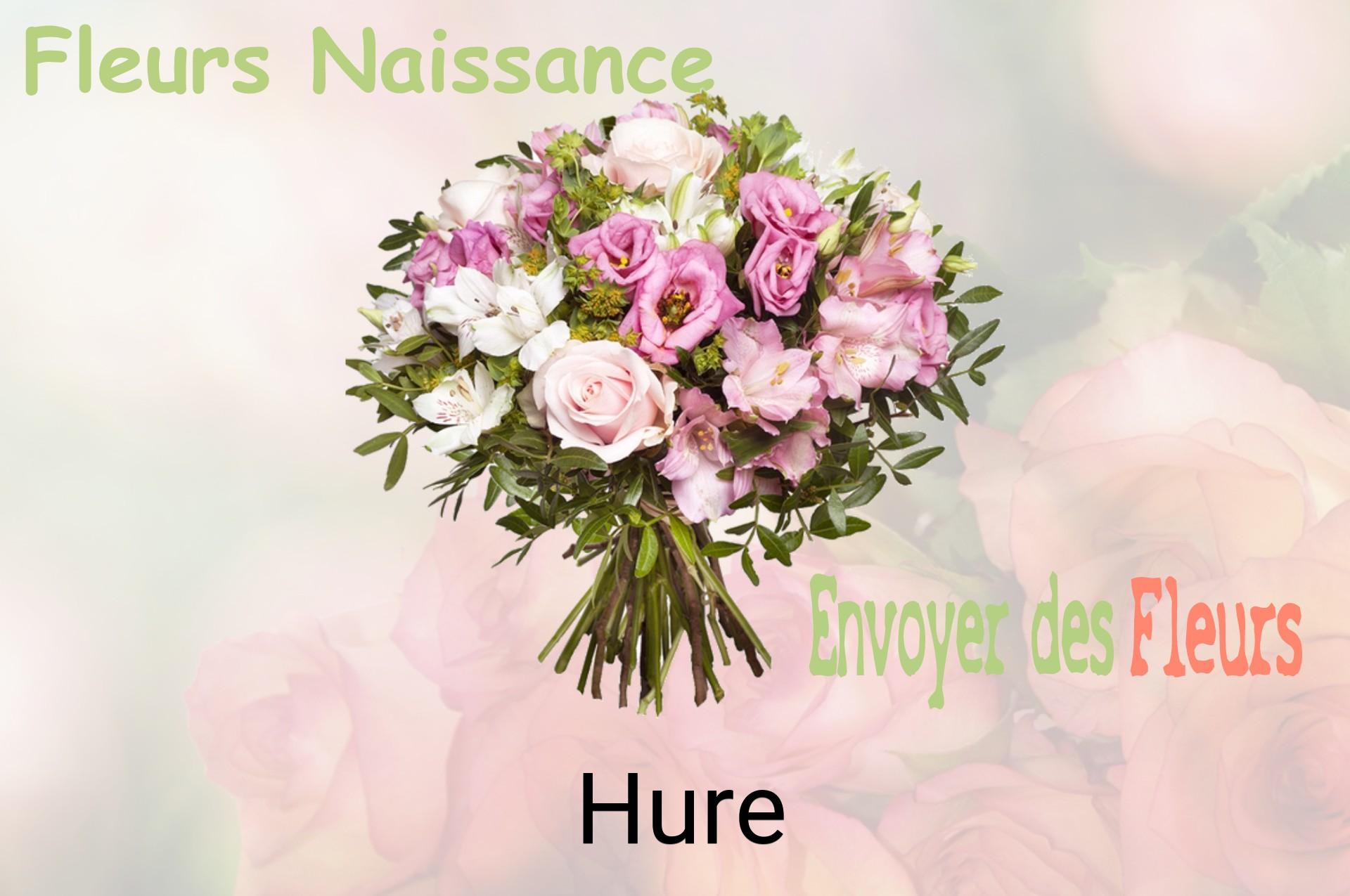 Bouquet de fleurs de naissance livré à Hure